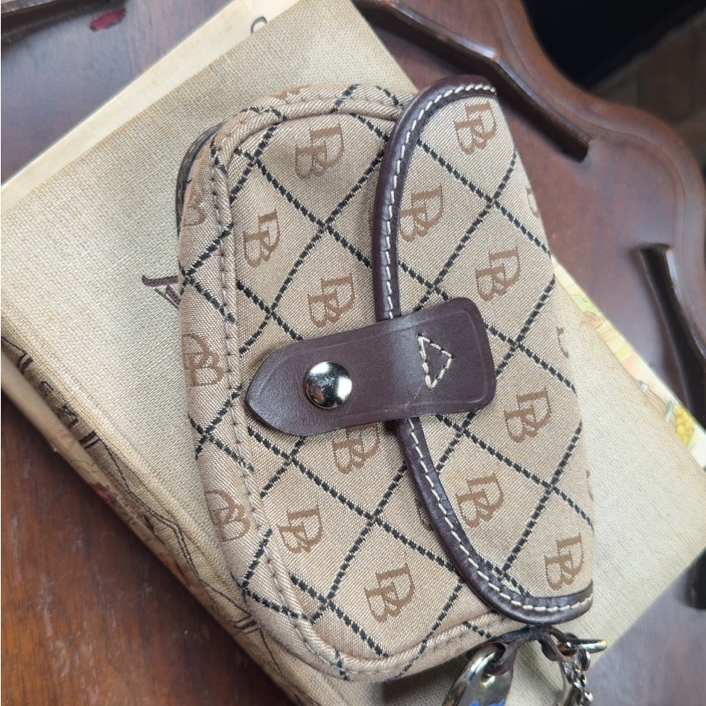 Beige and Brown Monogram Small Wallet